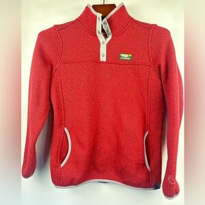 LL Bean‎ Pullover fleece snap tech sweater collared jacket M